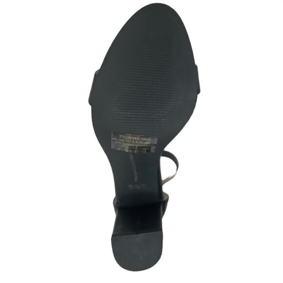 French Connection Women's Dream Ankle Strap Block Heel Sandals Black Size 6 1/2 - Picture 4 of 4